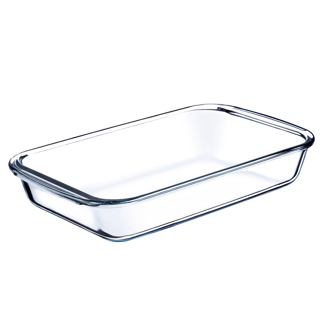 Casseruola rettangolare in vetro KADAX da 1,5 litri, adatta al forno.