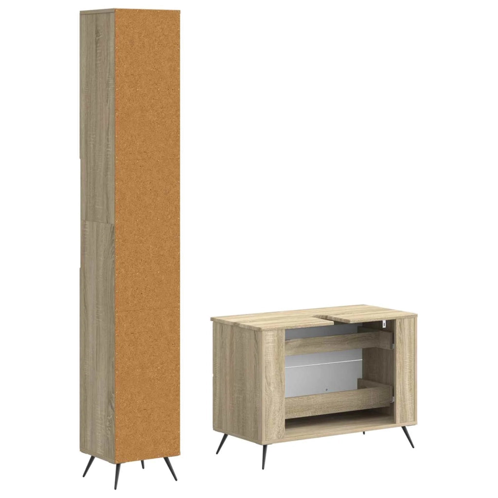 Set di Armadi da Bagno da 2 Pezzi BREDA Rovere Sonoma 3417560