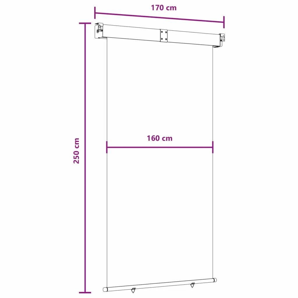 Tenda laterale per balcone 100% poliestere ferro acciaio 42035283