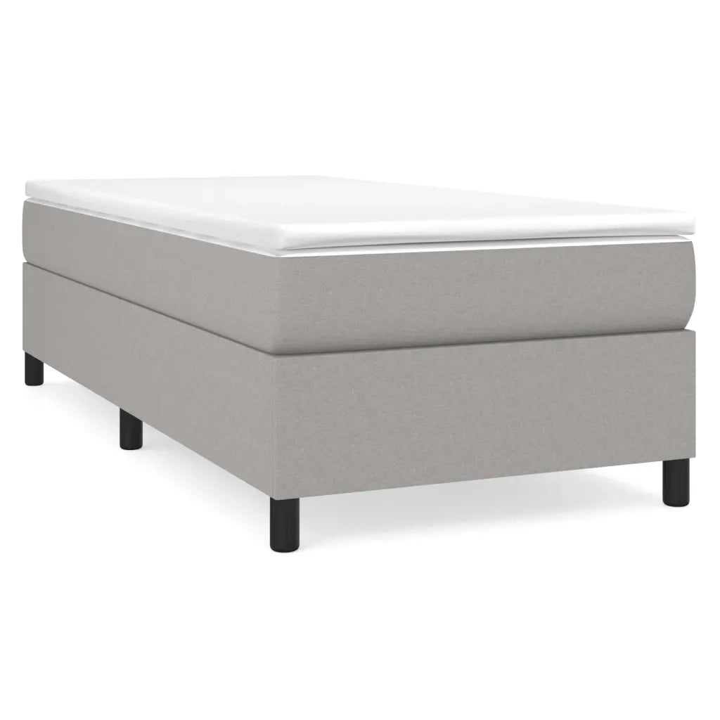 Giroletto a Molle con Materasso Grigio Chiaro 80x200 cm Tessuto 3144375