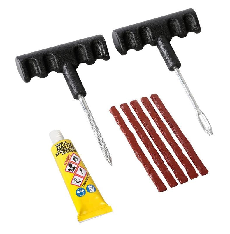 KIT RIPARA GOMME GALAXY PER FORATURA IDEALE PER AUTO E PER DUE RUOTE