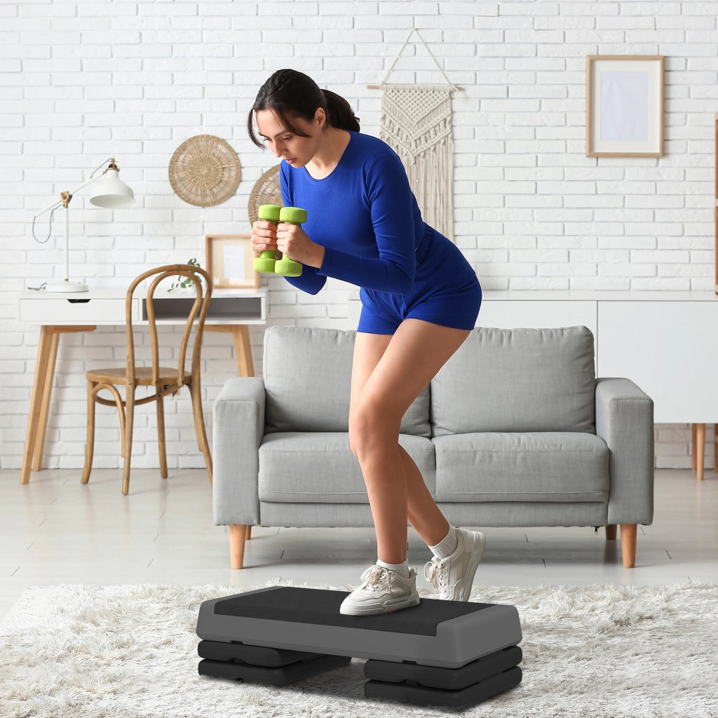 Stepper Fitness Aerobico ¨C Xylo ¨C 3 Livelli Regolabili 10,5/15,5/20,5 cm, Antiscivolo, 250 kg