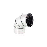 Curva gomito inox 200mm orientabile registrabile 5 decimi curvatura 0-90°