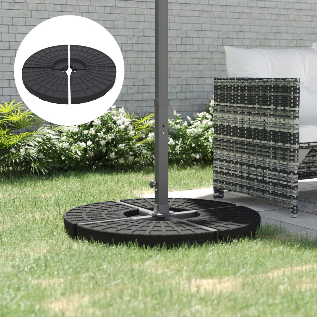 Base per Ombrellone con Sacco di Sabbia ¨C Minimal ¨C 52 Litri, 60 kg, Nero