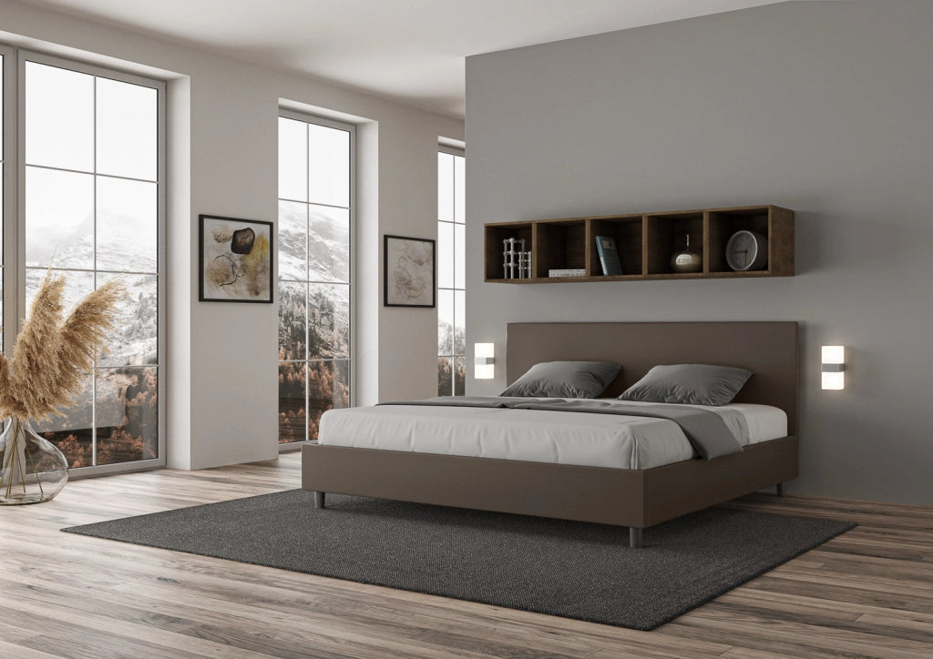 Letto Matrimoniale Extra Large 200x200 cm Senza Rete Adele Cappuccino