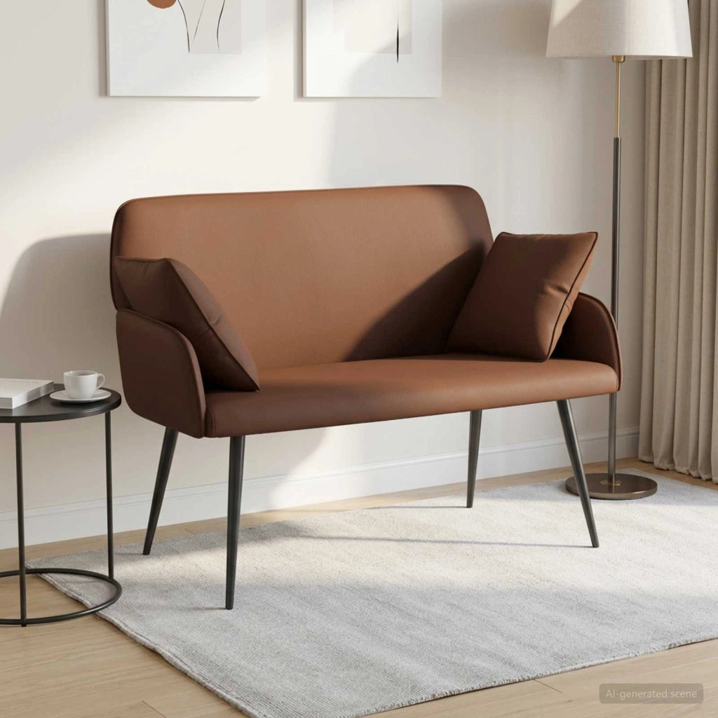 Divano a 2 posti con gambe in metallo 2 posto Marrone 42051009