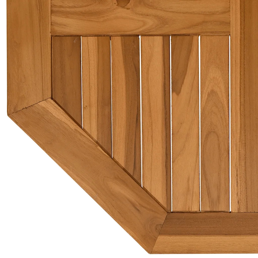 Dessus de table 70x70x2,5 cm octogonal bois de teck massif
