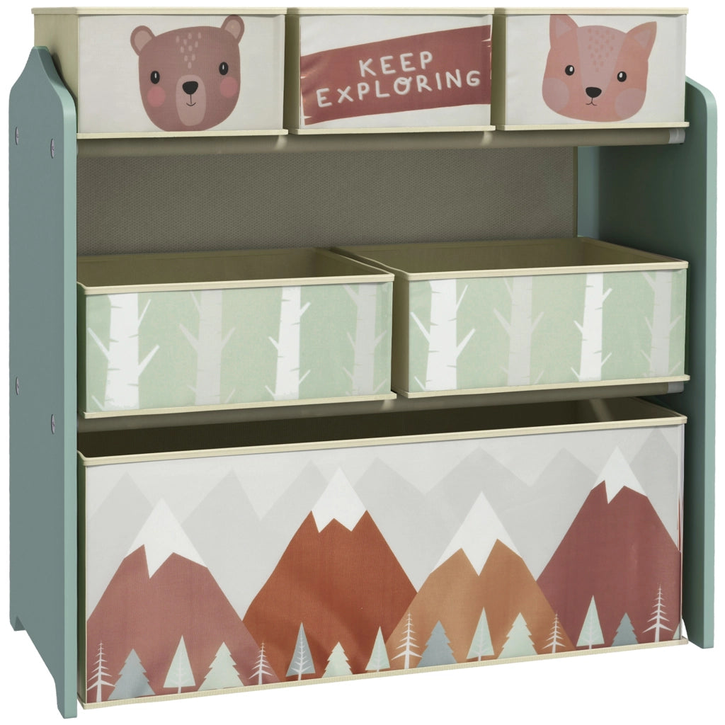 Organizzatore Giocattoli per Bambini ¨C zephmum ¨C Verde 63x30x66 cm