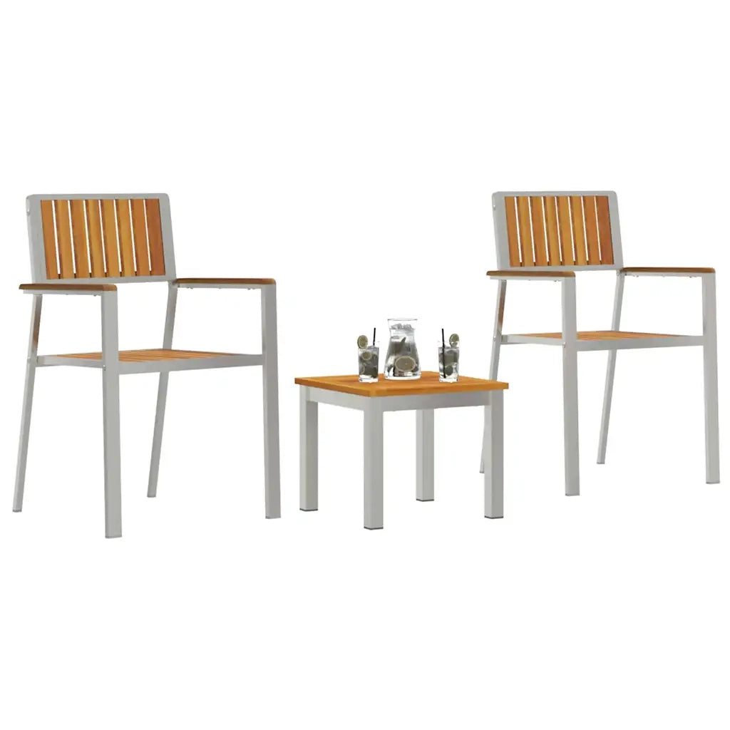 Set da Pranzo per Giardino 3 pcs Legno di Acacia Massello 3334841