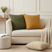 Federa 2 pz HEERLEN Verde 60 x 60 cm corduroy 912629