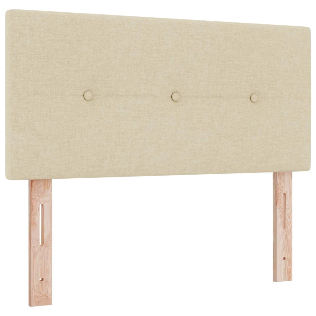 Letto box spring con materasso Crema 80 x 200 cm Tessuto 3452804