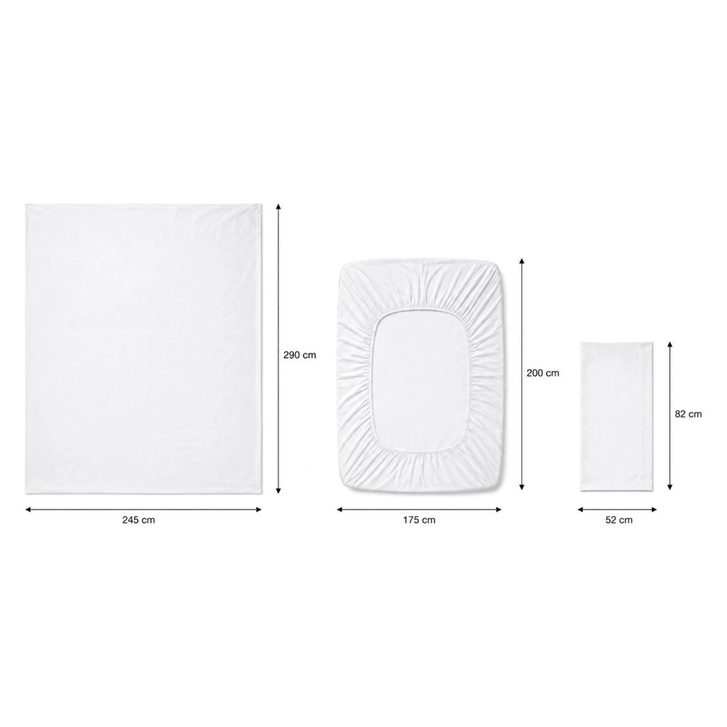 Rova, set Completo Letto Matrimoniale in Cotone, blu
