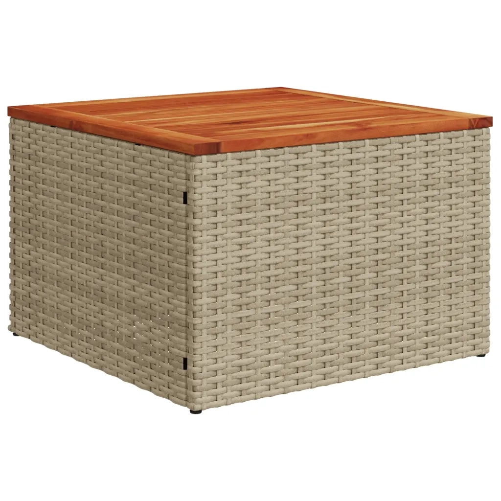Set Divano da Giardino 9 pz con Cuscini Beige in Polyrattan 3256380