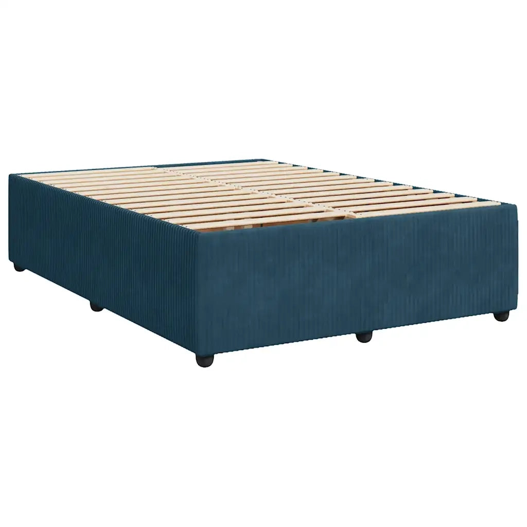 Giroletto a Molle con Materasso Blu 140x190 cm in Velluto 3294632