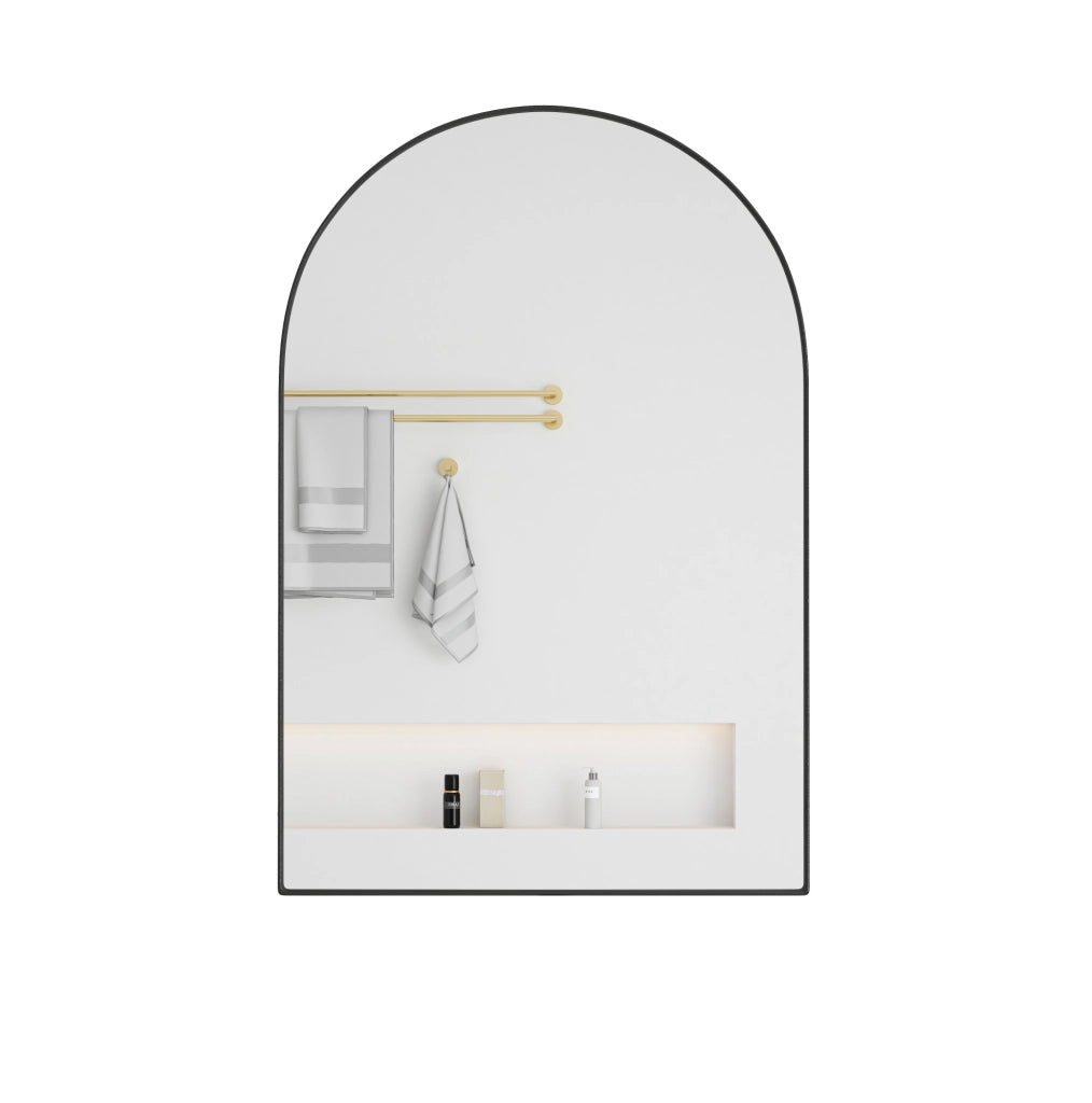 MOBILE SPECCHIERA AD ARCO 101x72x18,5 cm METALLO NERO