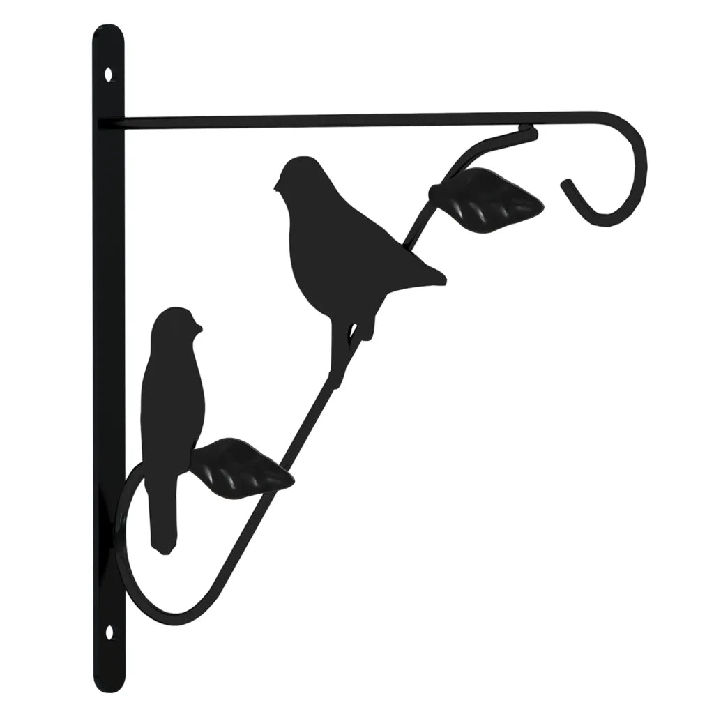 Set di 4 supporti per cesto appeso multiuso da giardino 29,5 x 26 cm in acciaio nero 02_0055339