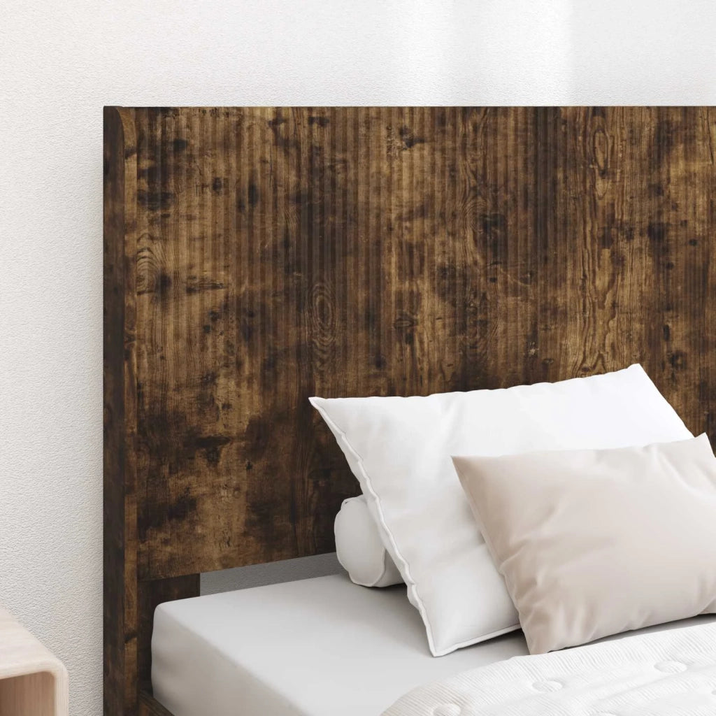 Struttura del letto con stoccaggio e testata Rovere Fumo 3414145