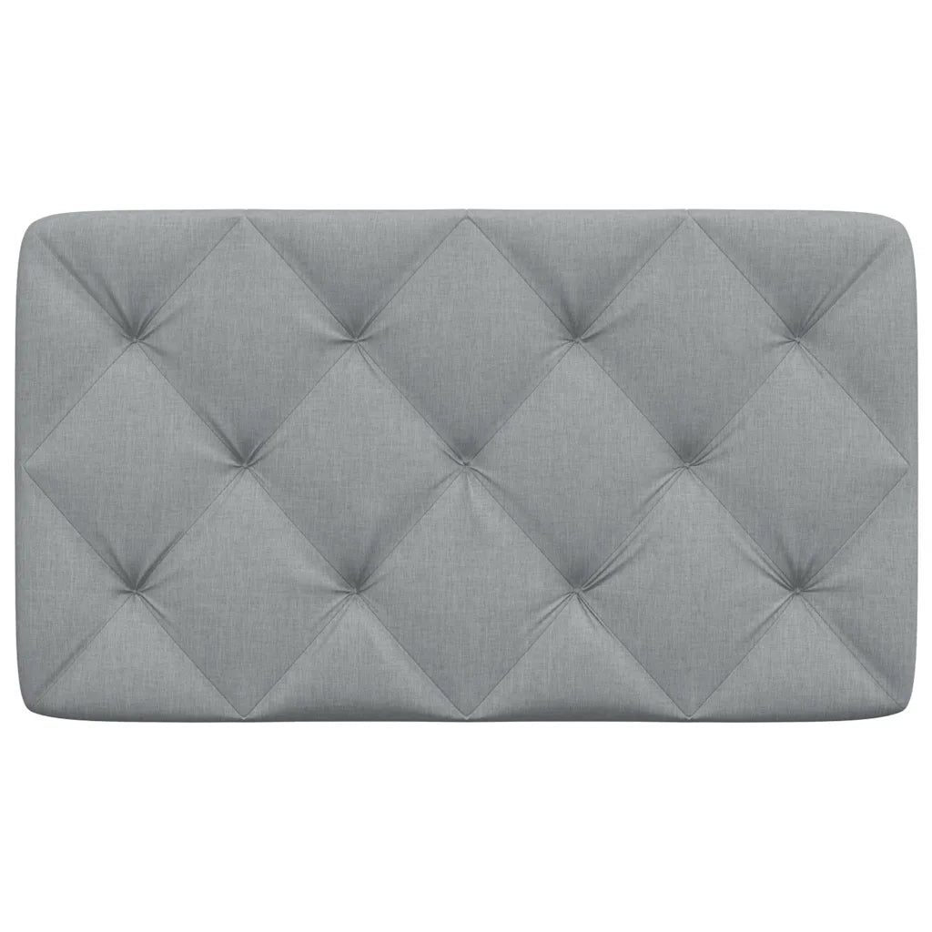 Coussin de tête de lit gris clair 90 cm tissu