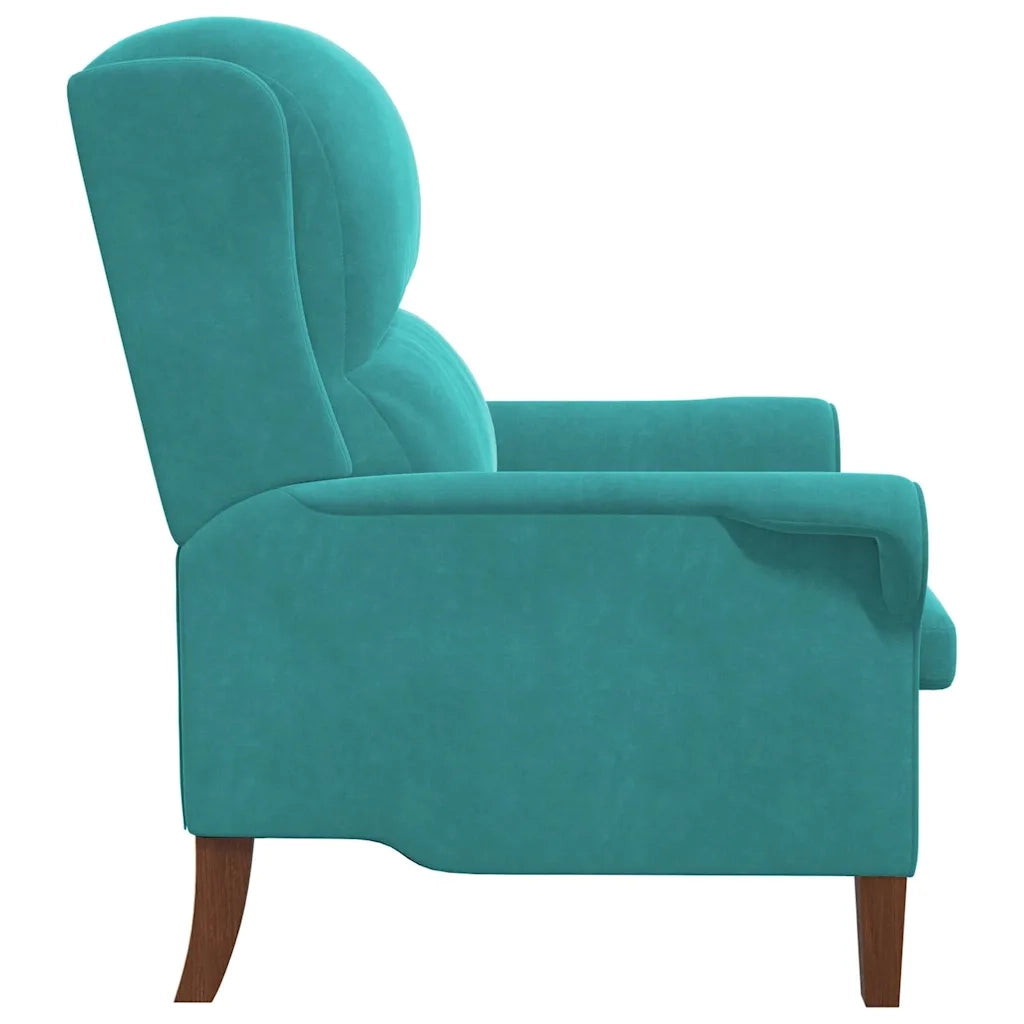 poltrona Turchese 76 x 94 x 102 cm Velluto