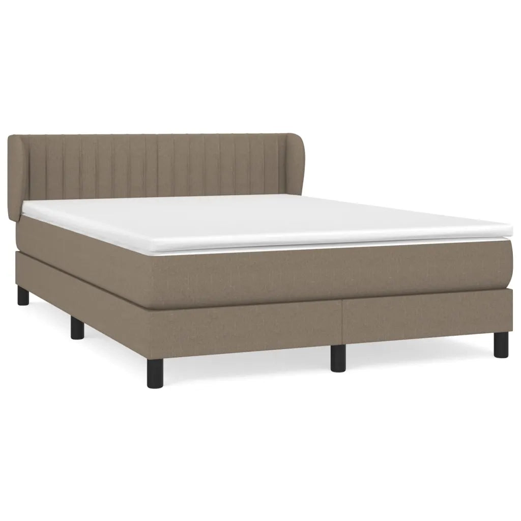 Giroletto a Molle con Materasso Tortora 140x190 cm in Tessuto