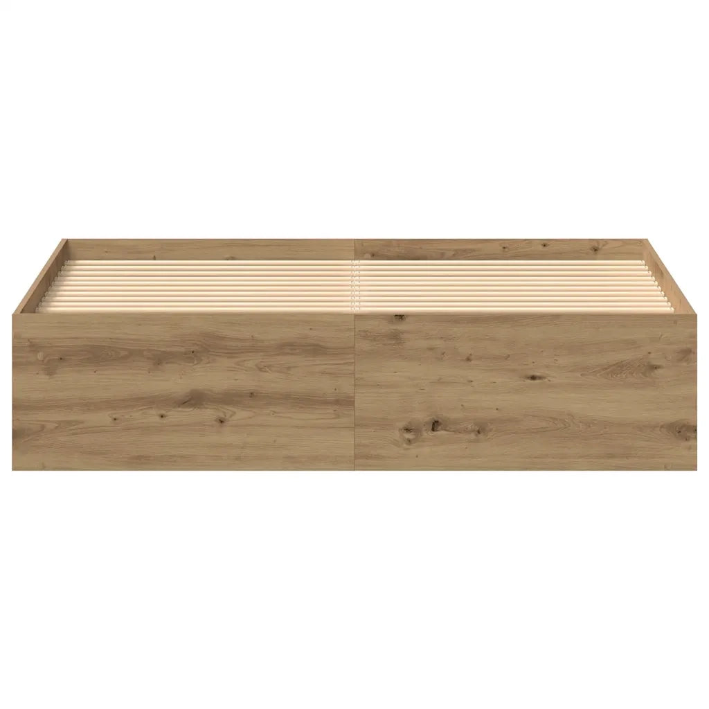 Letto matrimoniale | Letto per adulti | Giroletto senza Materasso Rovere Artigianale 150x200cm