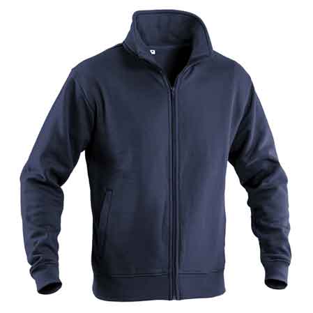 FELPA CON FULL ZIP BLU Tg. S (44-46)