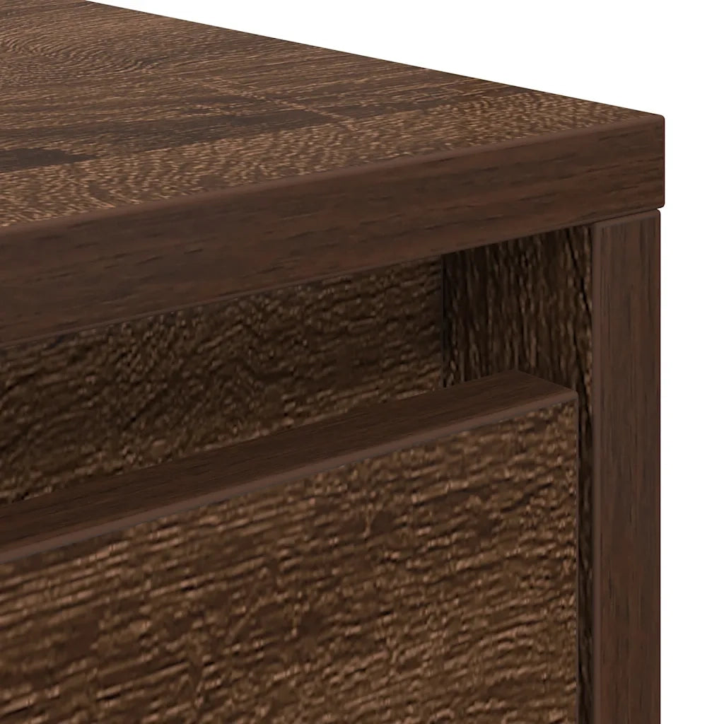 Tavolino da salotto | Tavolino da caff¨¨ | Tavolino da Soggiorno con Cassetti Rovere Marrone 70,5x70x40 cm