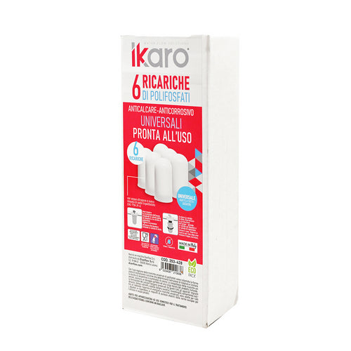 6 PZ CARTUCCE DI POLIFOSFATO IKARO PER DOSATORI- conf. 6 pz- IKARO- pezzi 1