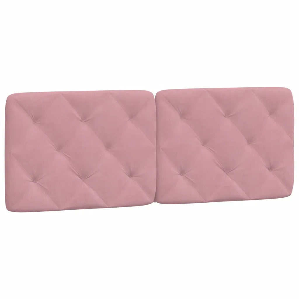 Coussin de tête de lit rose 120 cm velours