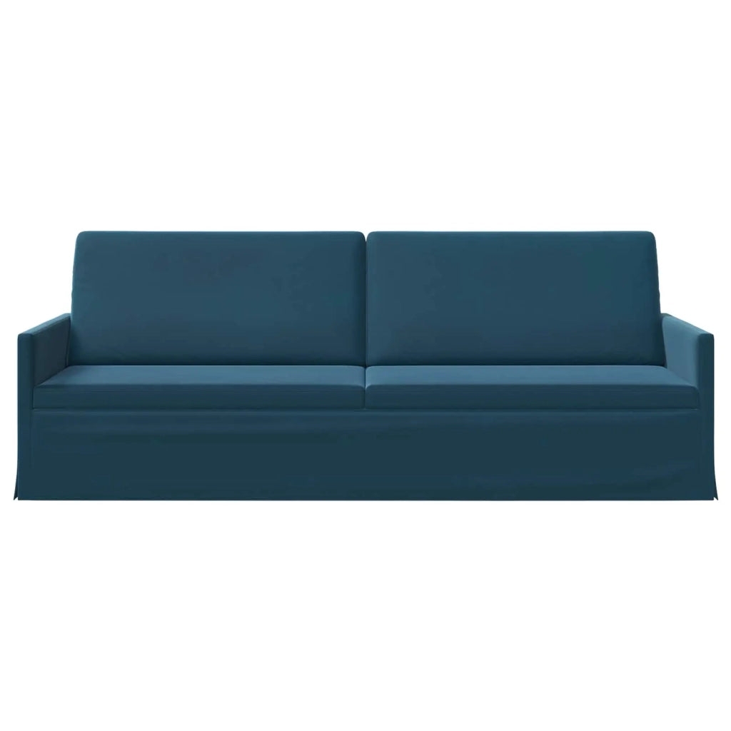 Divano a 3 posti Blu 220 x 81 x 82 cm Velluto (V) 42041162