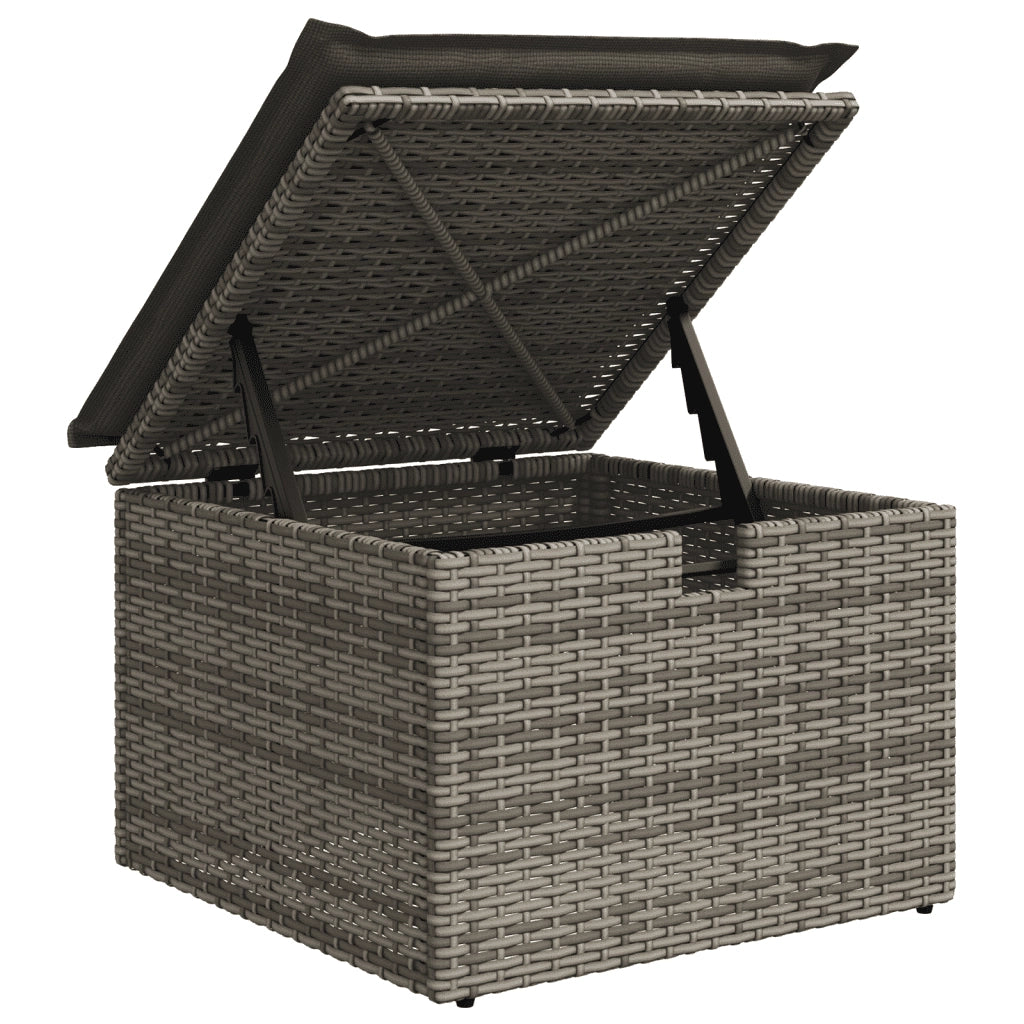 Set Divano da Giardino 5 pz con Cuscini Grigio in Polyrattan 3263136