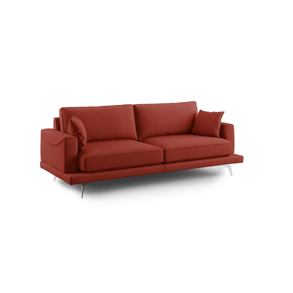 Dorian Divano moderno in tessuto morbido antimacchia T05 218 cm rosso