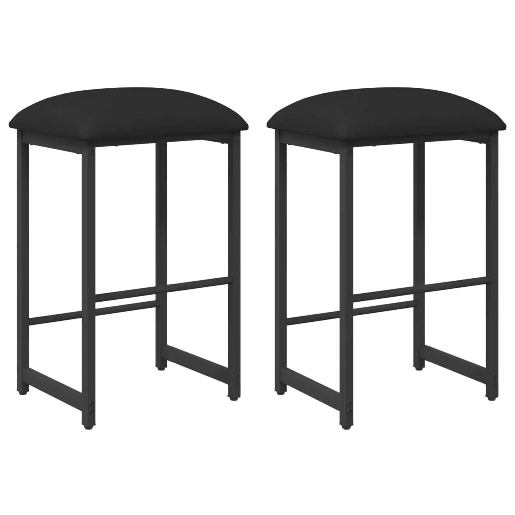 Sgabello da bar 2 pz Nero 40 x 32 x 74 cm Legno ingegnerizzato 8006222