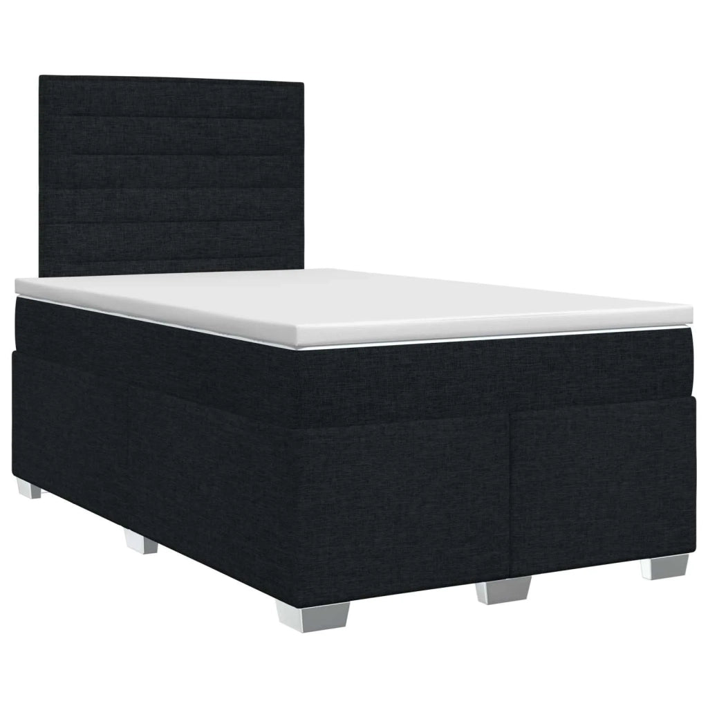 Letto box spring con materasso Nero 120 x 190 cm Tessuto 3453355
