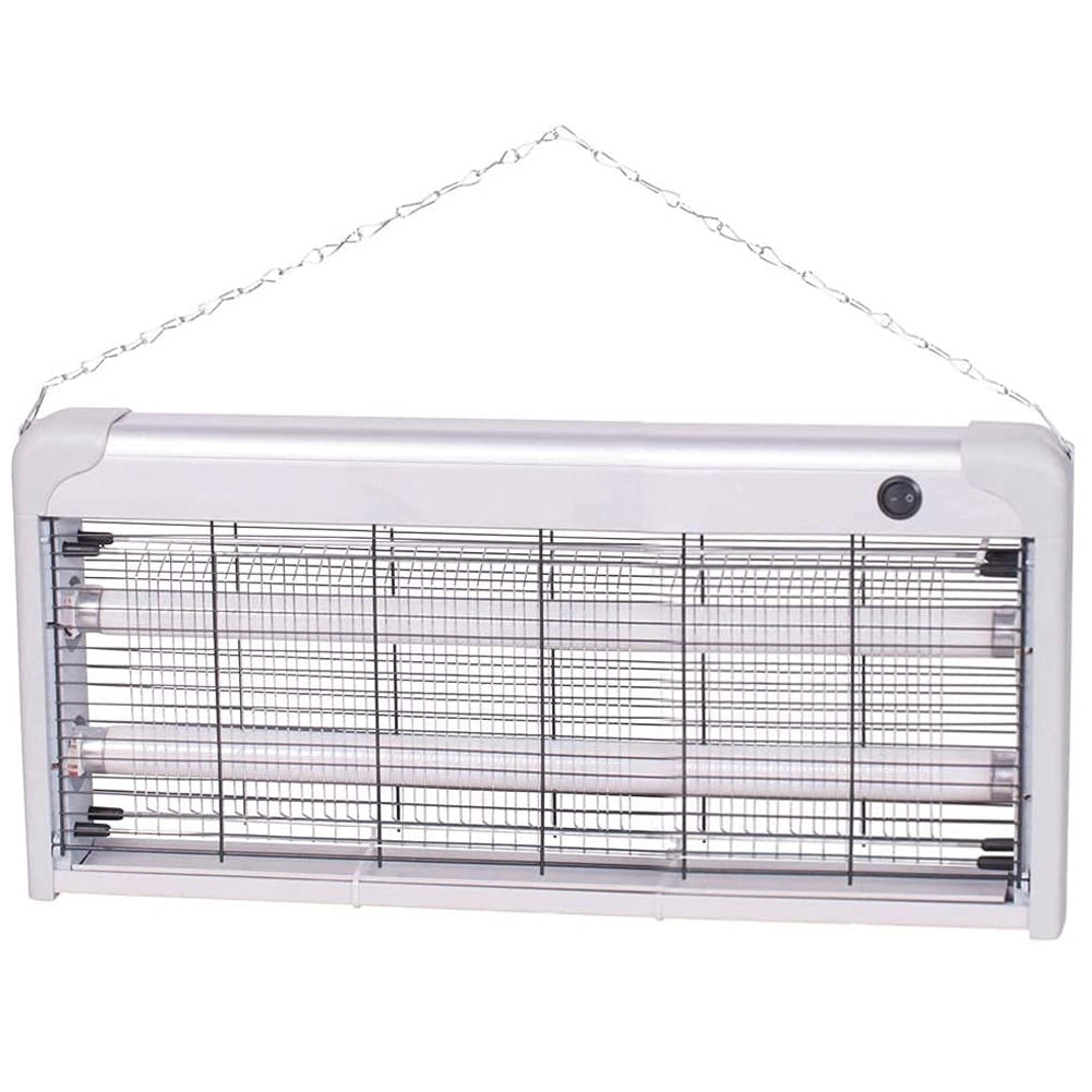 Zanzariera Elettrica Slim Anti Zanzare Mosche 2 Lampade UV LED 30W 50x26x6cm