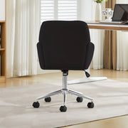 Sedia da ufficio regolabile in altezza con schienale ergonomico, colore nero