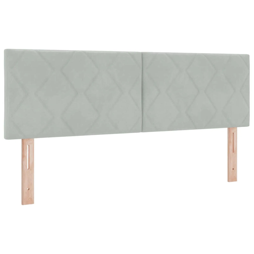 Letto con Box Spring, Materasso e LED Grigio Chiaro Velluto 3452216