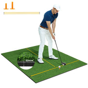 Tappetino golf con 2 punte da golf 2 astine di allineamento fori preforati, Tappetino in erba sintetica 152x117x3,2cm-Golf