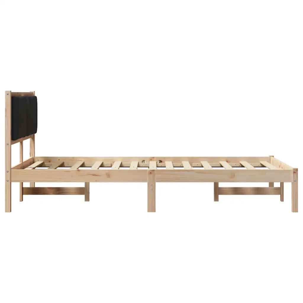 Letto matrimoniale | Letto per adulti | Struttura del letto Nero 120 x 190 cm Pino massello