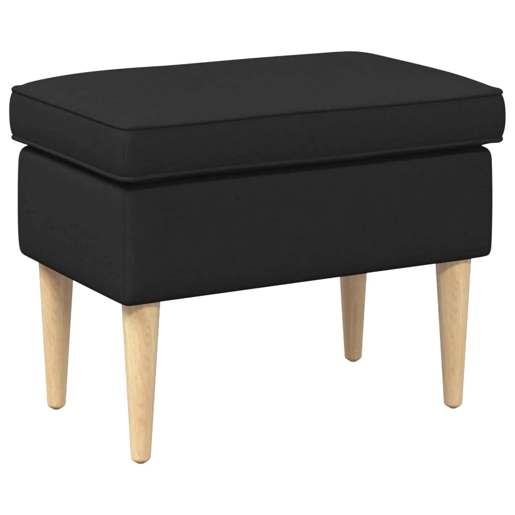 Poltrona con Ottomano 2 pz Nero Tessuto 3418813