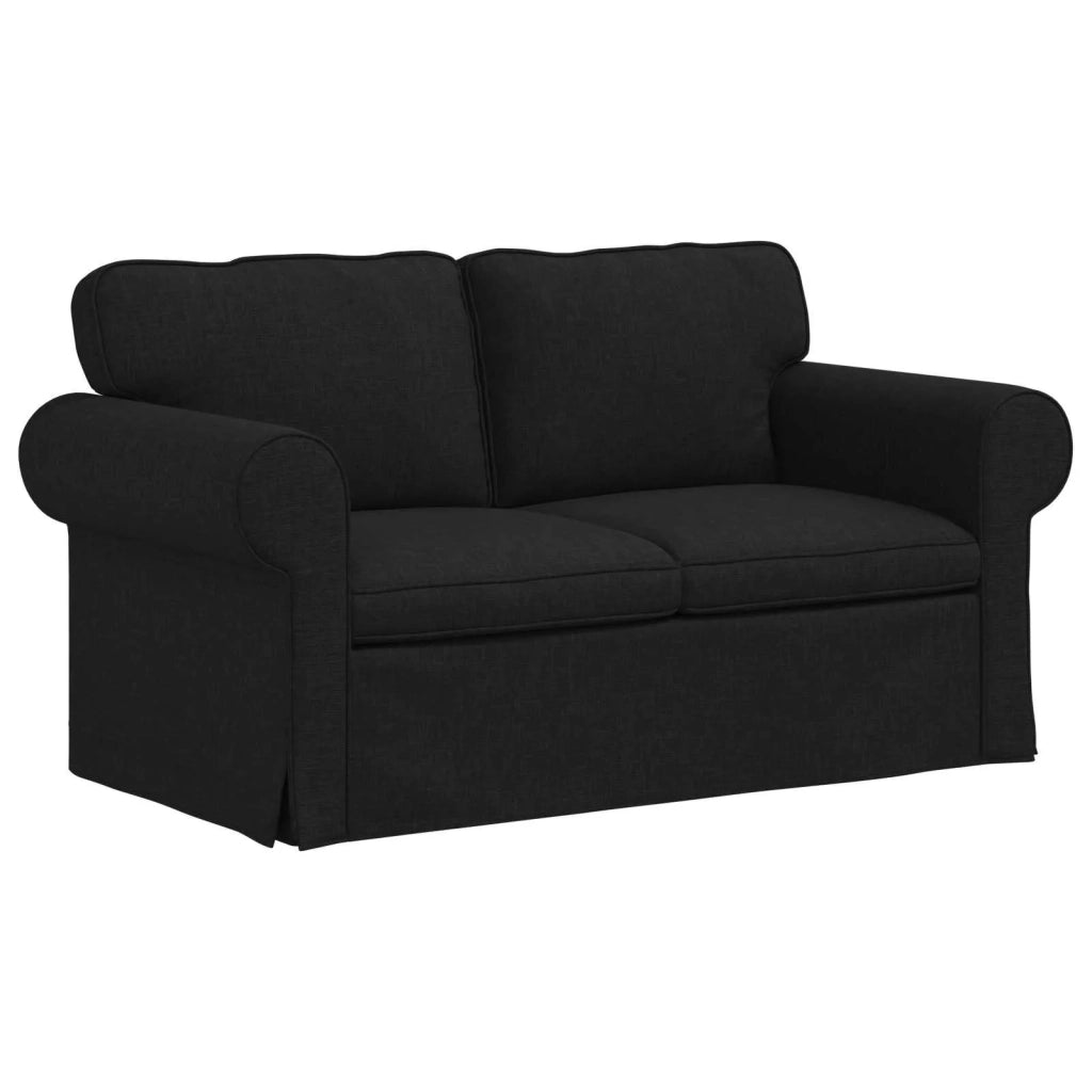 Set di divani 2 pcs Nero 155 x 82 x 80 cm Tessuto 3407488
