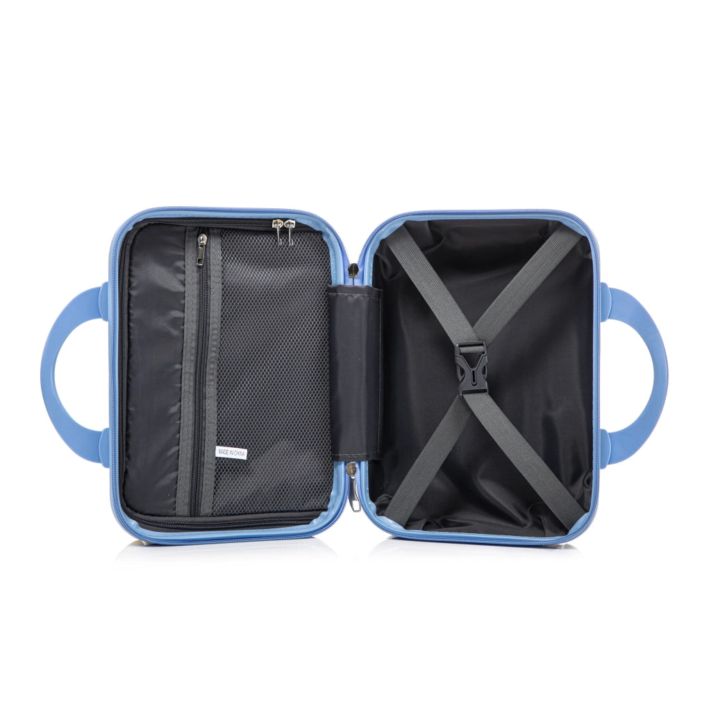 Set 2 valigie rigide spinner con lucchetto a combinazione e beauty case 14", giallo