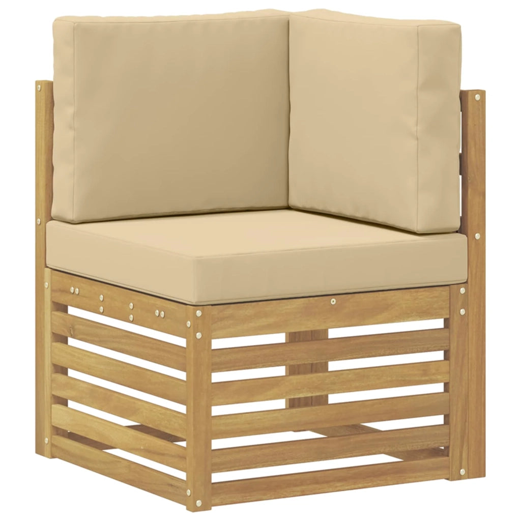 Set di divani da esterno 7 pcs Bianco e Beige 3392013