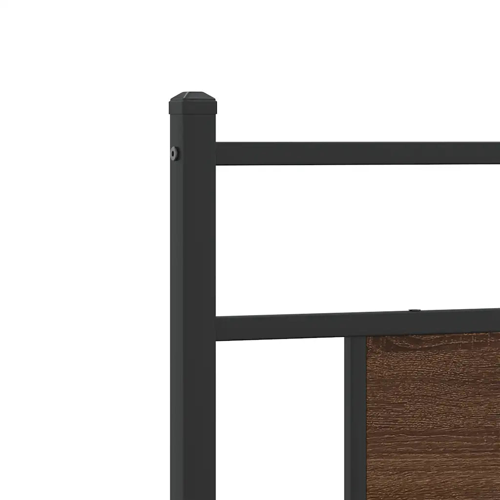 Letto singolo | Letto per adulti | Giroletto senza Materasso Rovere Marrone 90x190cm in Truciolato