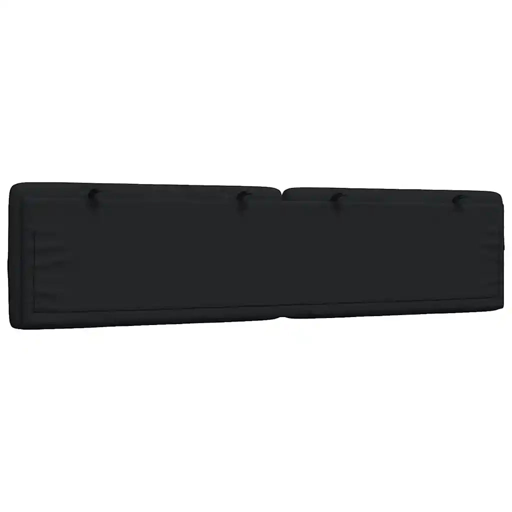 Coussin de tête de lit noir 200 cm tissu