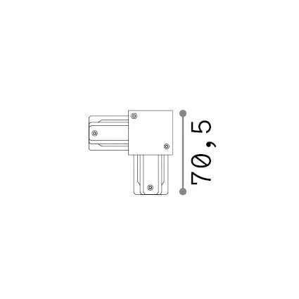 Accessorio Link Nero Testata Chiusura IP20 Finitura Nero Ideal Lux