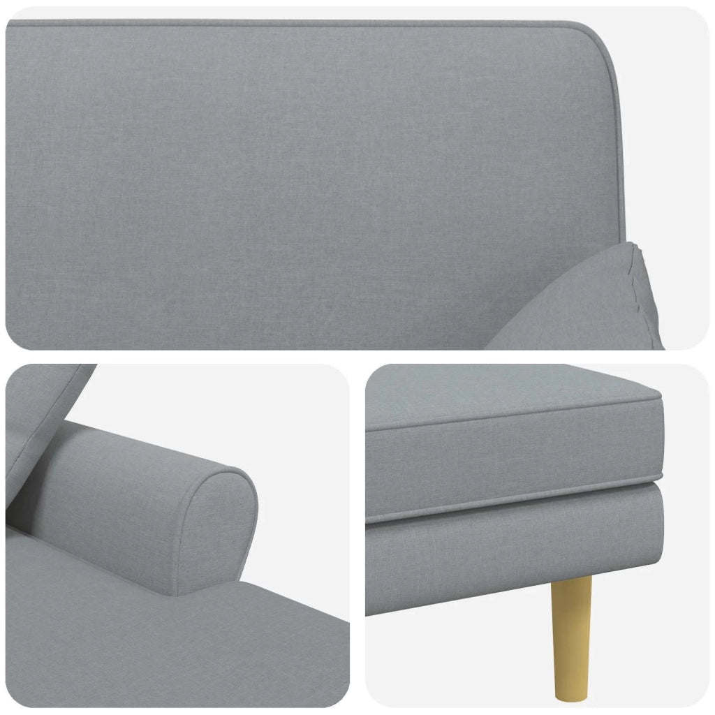 Chaise longue Grigio Chiaro Tessuto 42048081
