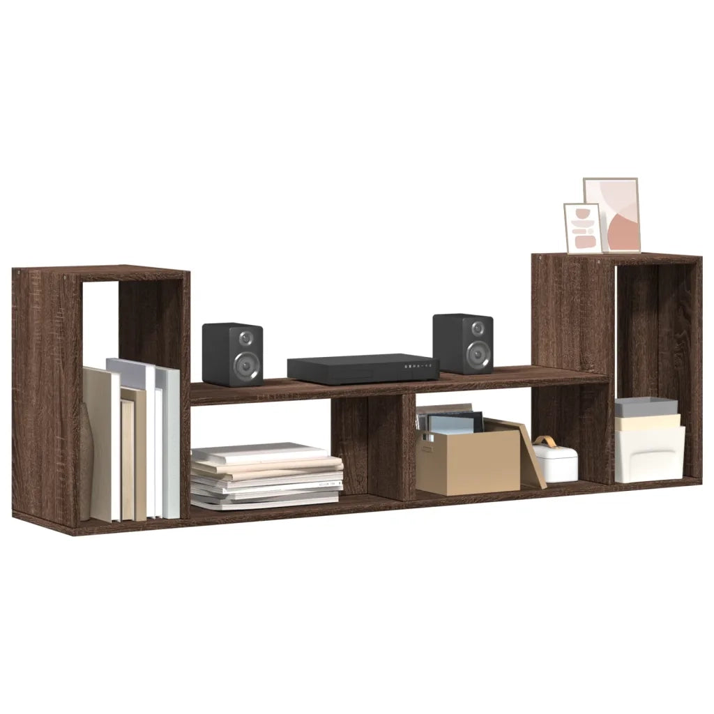 Mobili TV 2 pz | Armadietto TV | Mobile Porta TV Rovere Marrone 75x30x50 cm in Legno Multistrato