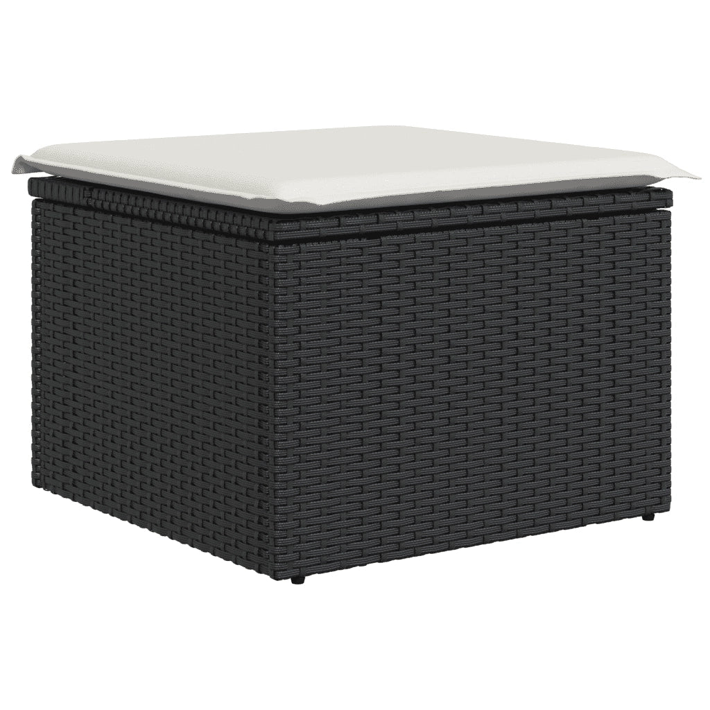 Set Divani da Giardino con Cuscini 8 pz Nero in Polyrattan 3258598