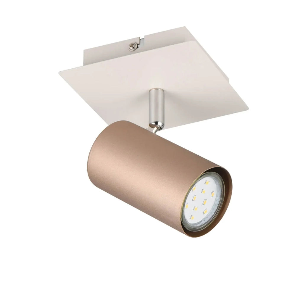 LÚZETE - SPOT DA SOFFITTO/PARETE METALLO COFFEE/GRIGIO GU10 GRAFTON